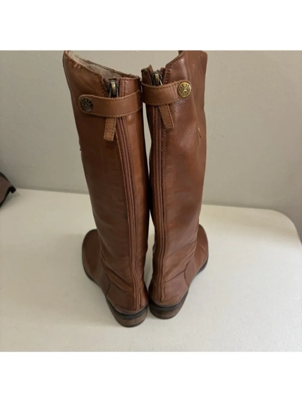 Sam Edelman Penny Riding Boots Leather Whiskey Color Knee High Size 7.5M